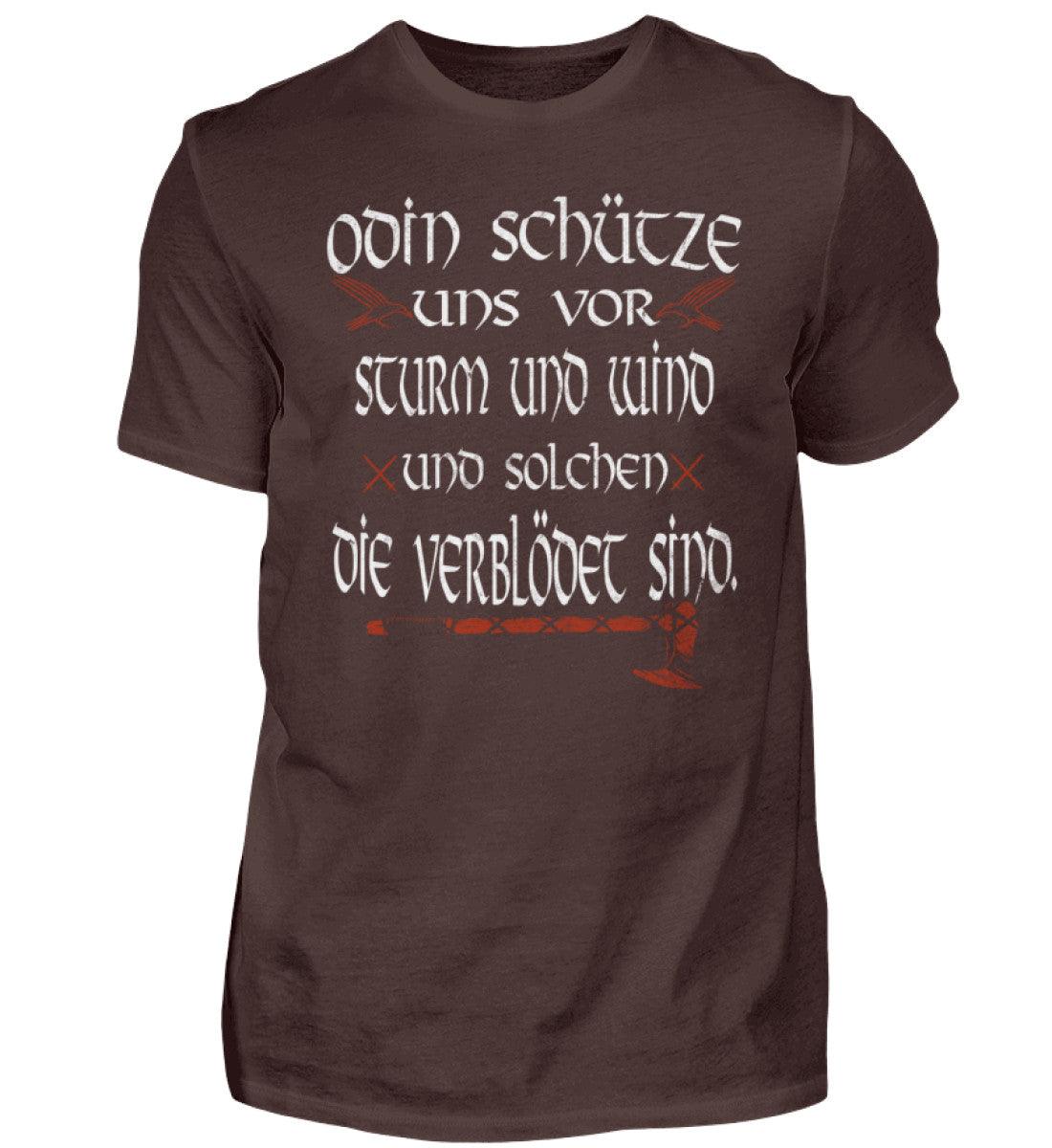 Wikinger Shirt mit Odin-Spruch – "Odin schütze uns vor Sturm und Wind" - Nordic Viking Wear