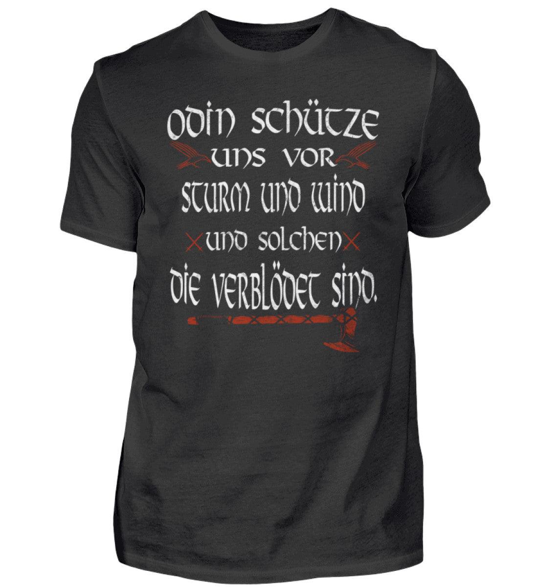 Wikinger Shirt mit Odin-Spruch – "Odin schütze uns vor Sturm und Wind" - Nordic Viking Wear