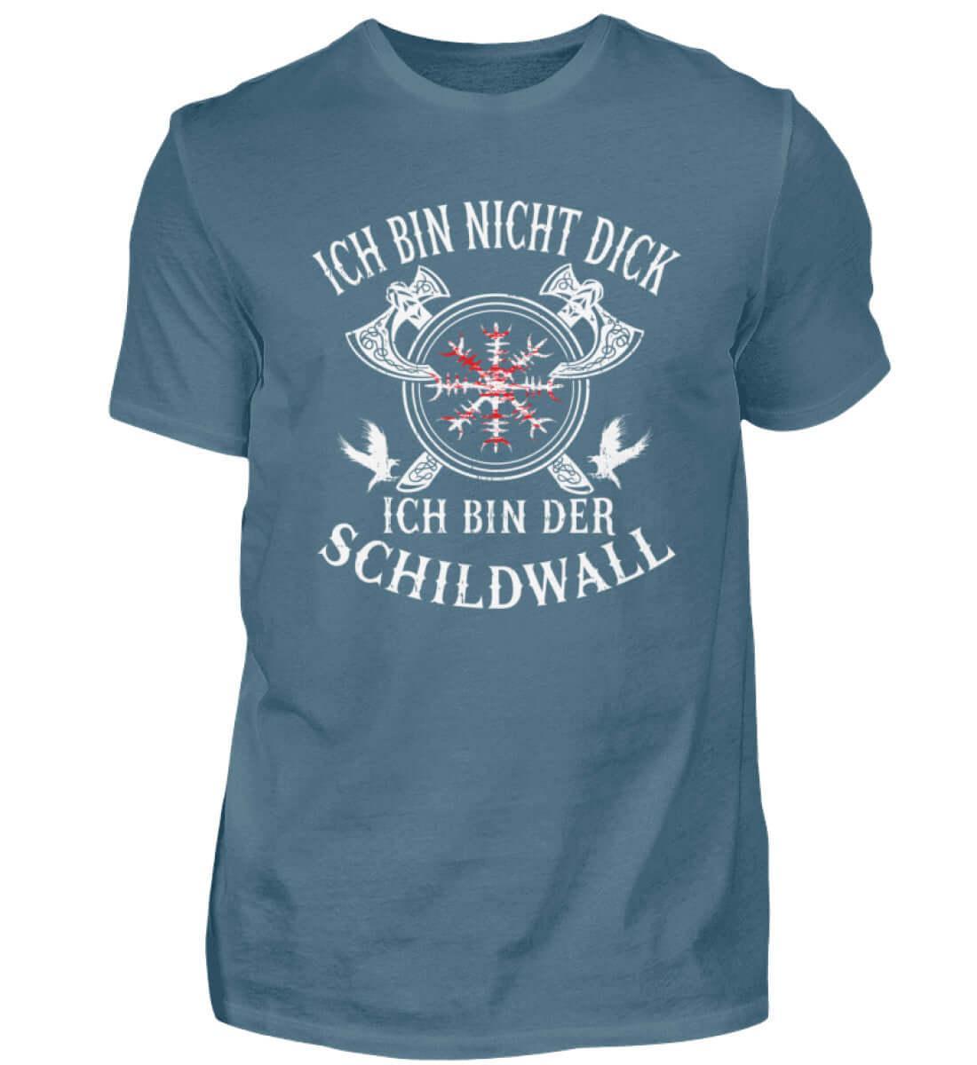 Wikinger T-Shirt 'Ich bin der Schildwall' – Stolz und Schutz mit dem Helm of Awe - Nordic Viking Wear