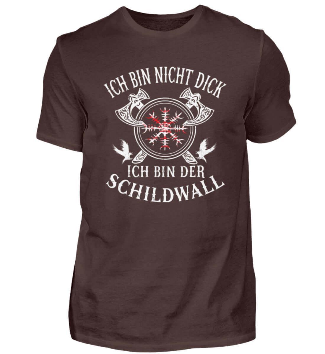 Wikinger T-Shirt 'Ich bin der Schildwall' – Stolz und Schutz mit dem Helm of Awe - Nordic Viking Wear