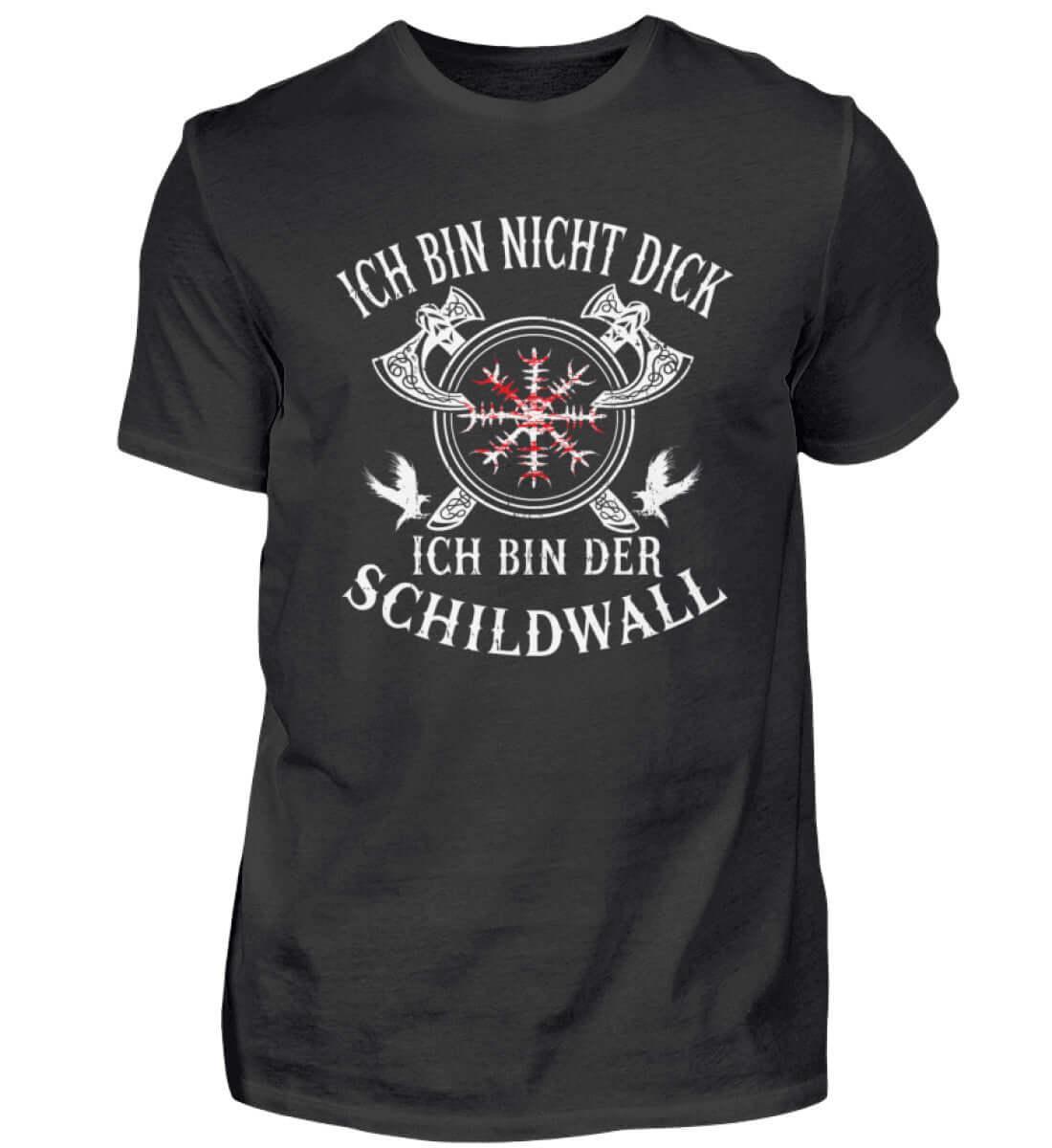 Wikinger T-Shirt 'Ich bin der Schildwall' – Stolz und Schutz mit dem Helm of Awe - Nordic Viking Wear