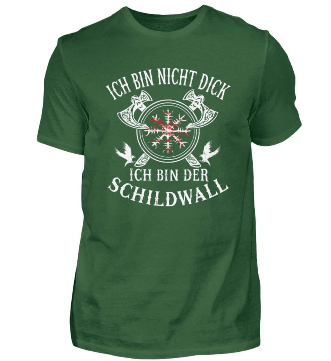 Wikinger T-Shirt 'Ich bin der Schildwall' – Stolz und Schutz mit dem Helm of Awe - Nordic Viking Wear