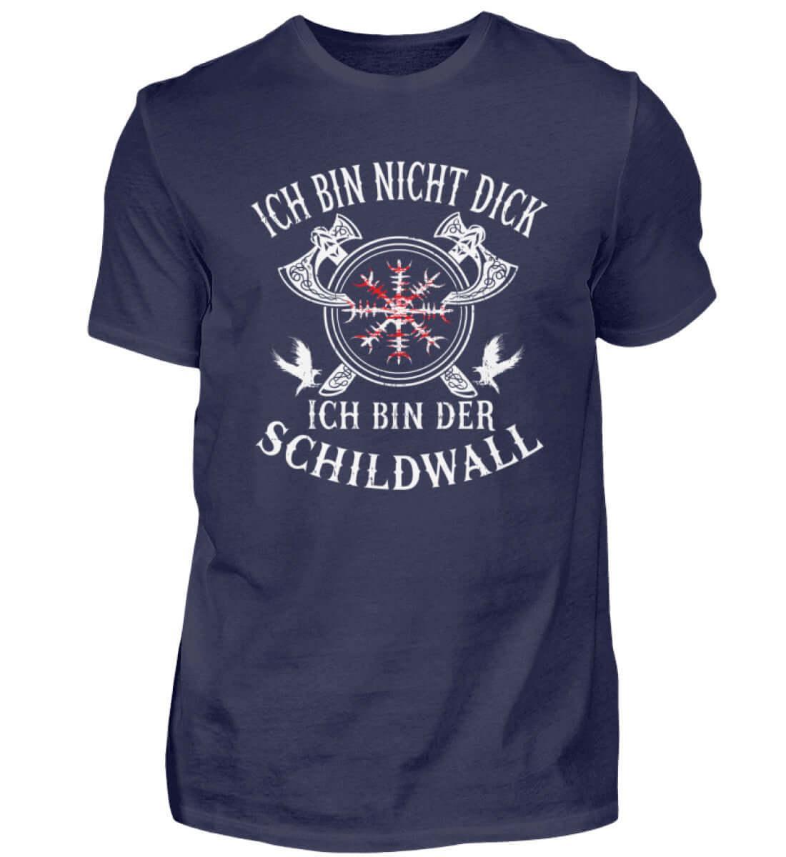 Wikinger T-Shirt 'Ich bin der Schildwall' – Stolz und Schutz mit dem Helm of Awe - Nordic Viking Wear