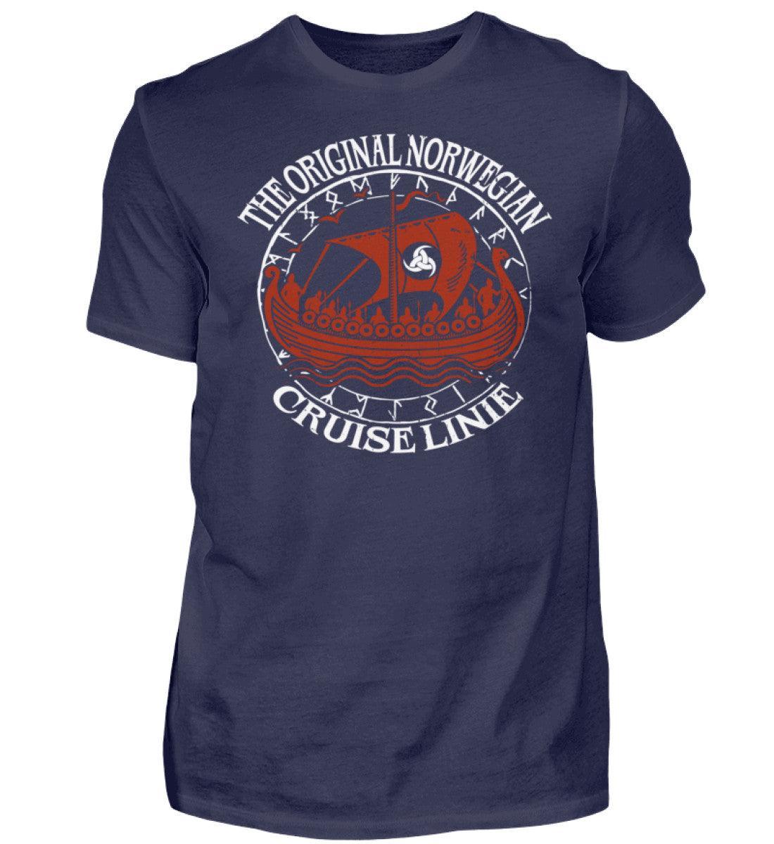 Nordische Legenden: 'Original Norwegian Cruise' Wikinger Premiumshirt – Segel die Mythen - Nordic Viking Wear