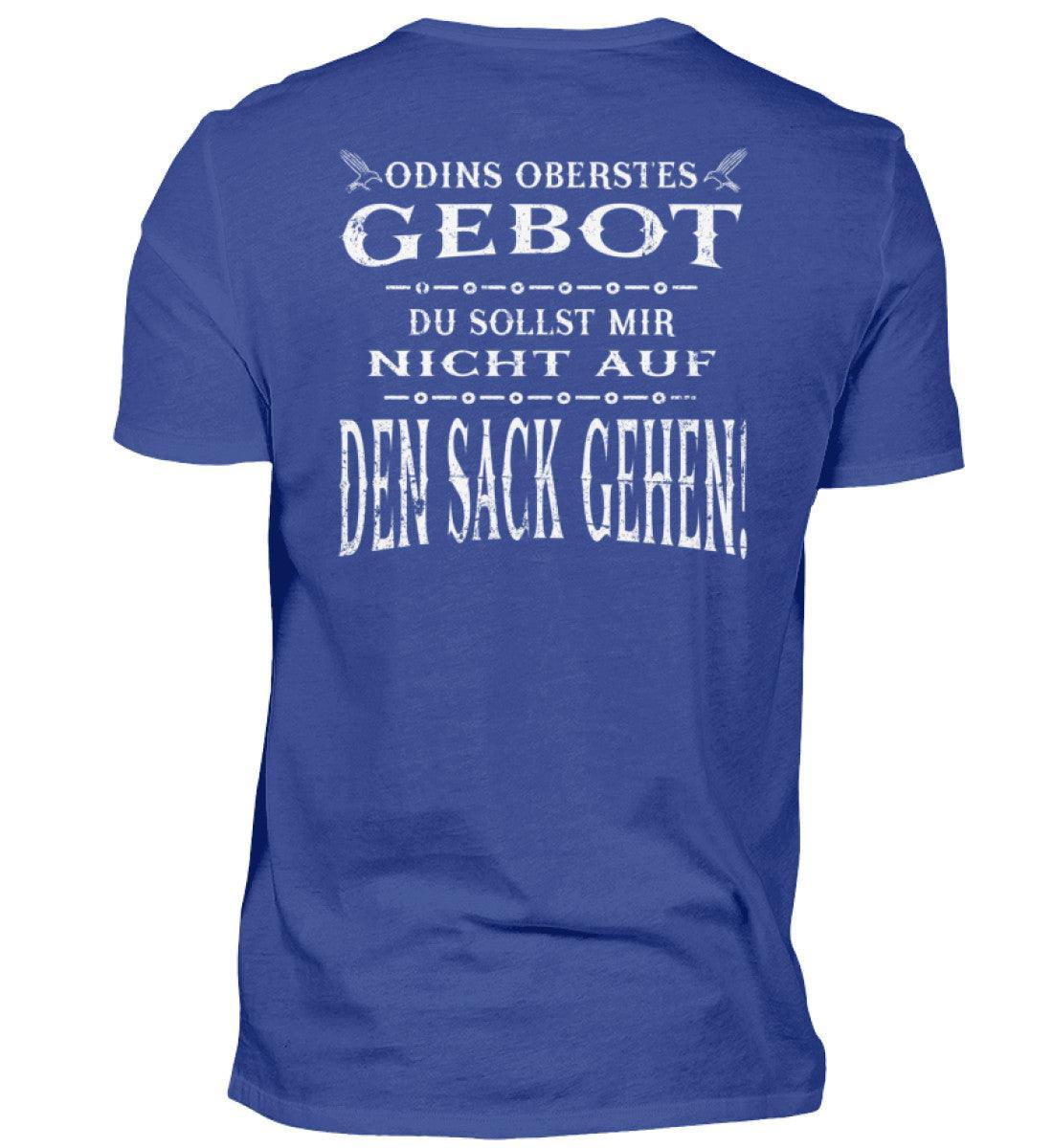 Lustiges Wikinger Backprint Shirt - "Odins Oberstes Gebot: Du Sollst Mir Nicht Auf Den Sack Gehen!" - Nordic Viking Wear