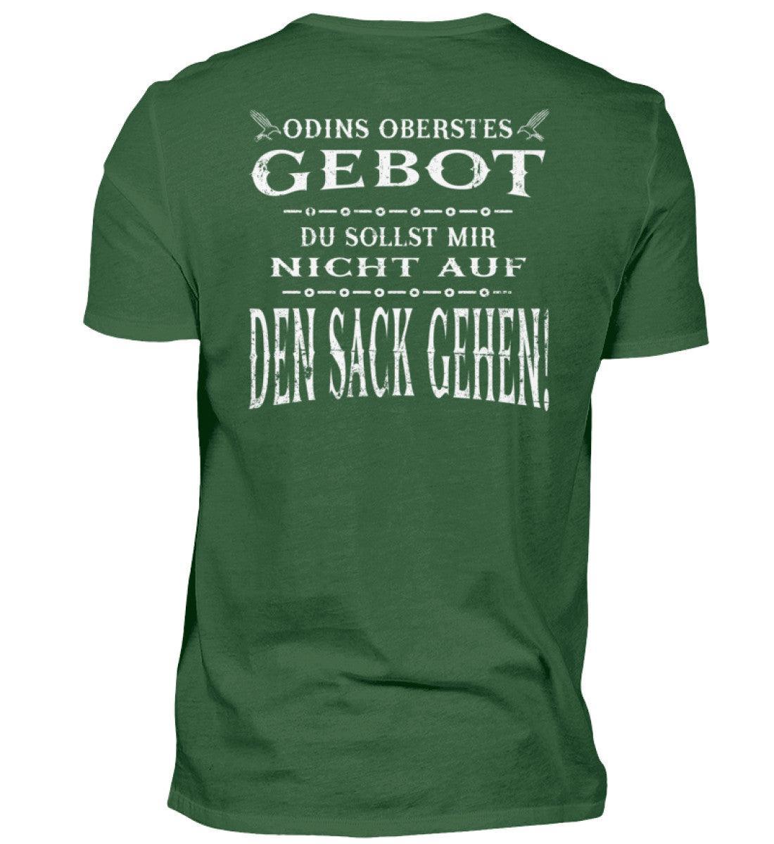 Lustiges Wikinger Backprint Shirt - "Odins Oberstes Gebot: Du Sollst Mir Nicht Auf Den Sack Gehen!" - Nordic Viking Wear