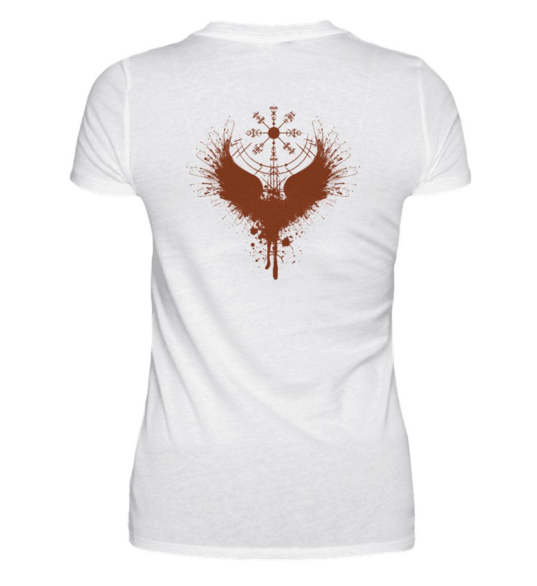 Schildmaiden Premiumshirt mit Blutadler Runen Design - Nordic Viking Wear