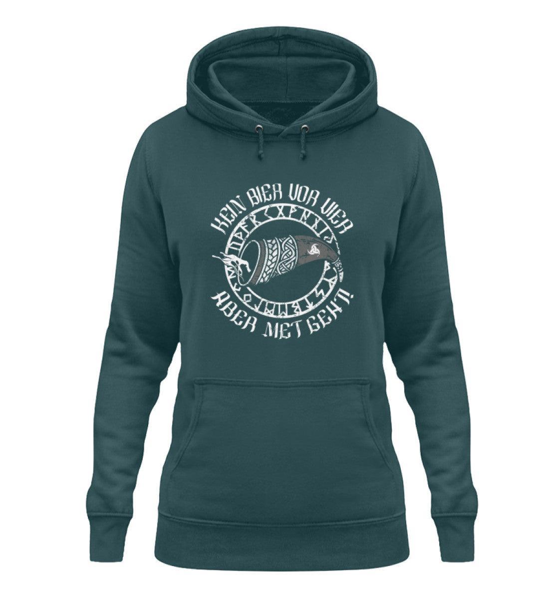 Lustiger Schildmaiden Kein Bier Vor Vier Aber Met Geht Hoodie - Nordic Viking Wear