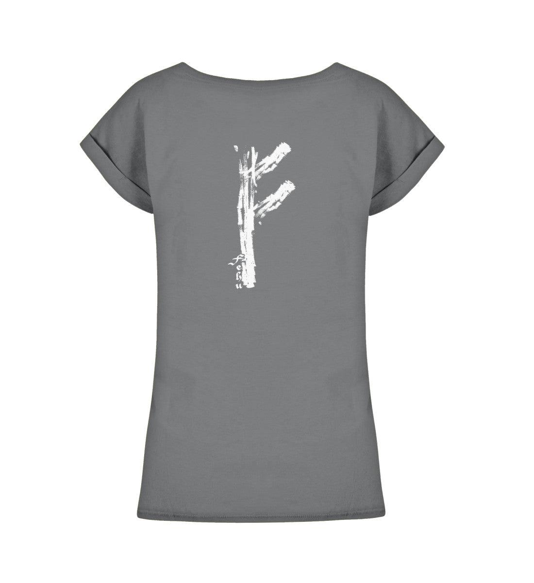 Schildmaiden Extendet Shirt – „Rune Fehu“-Design - Nordic Viking Wear
