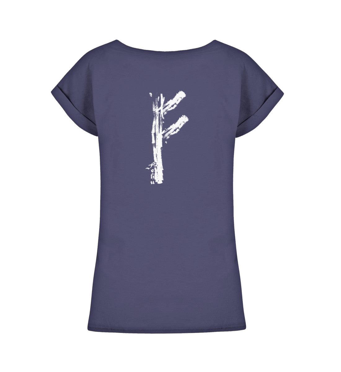 Schildmaiden Extendet Shirt – „Rune Fehu“-Design - Nordic Viking Wear