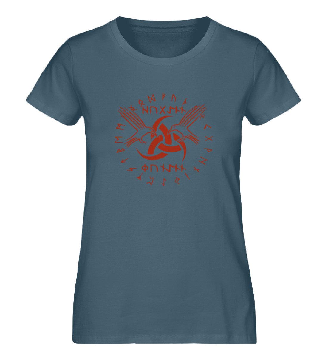 Schildmaiden Expresser Shirt "Odins Boten" - Huginn und Muninn mit Gjallarhorn - Nordic Viking Wear
