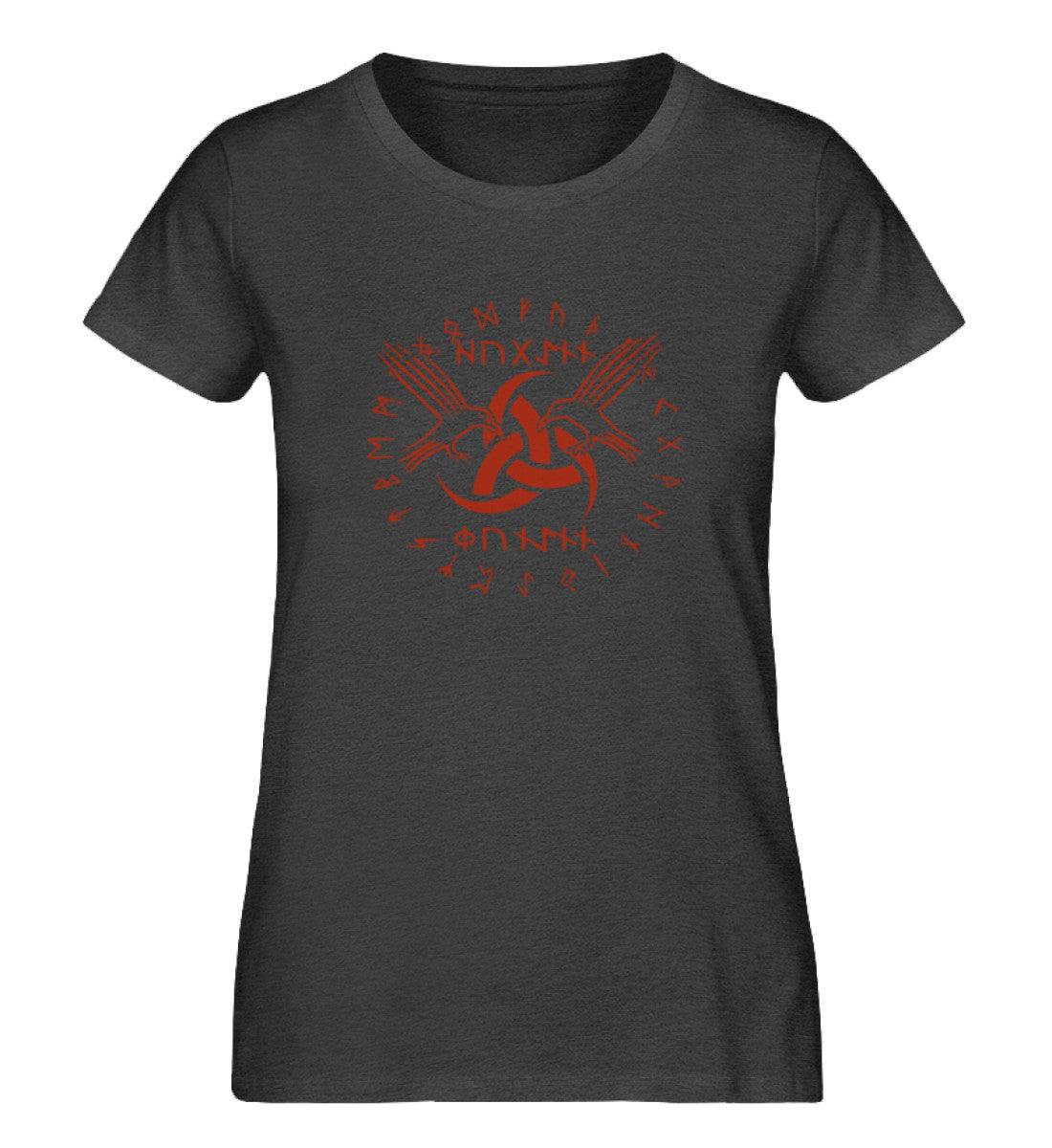 Schildmaiden Expresser Shirt "Odins Boten" - Huginn und Muninn mit Gjallarhorn - Nordic Viking Wear