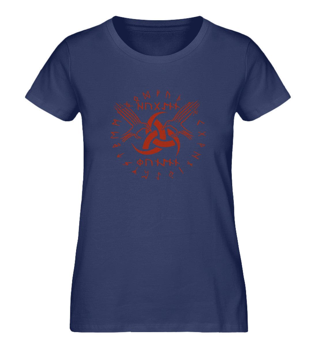 Schildmaiden Expresser Shirt "Odins Boten" - Huginn und Muninn mit Gjallarhorn - Nordic Viking Wear