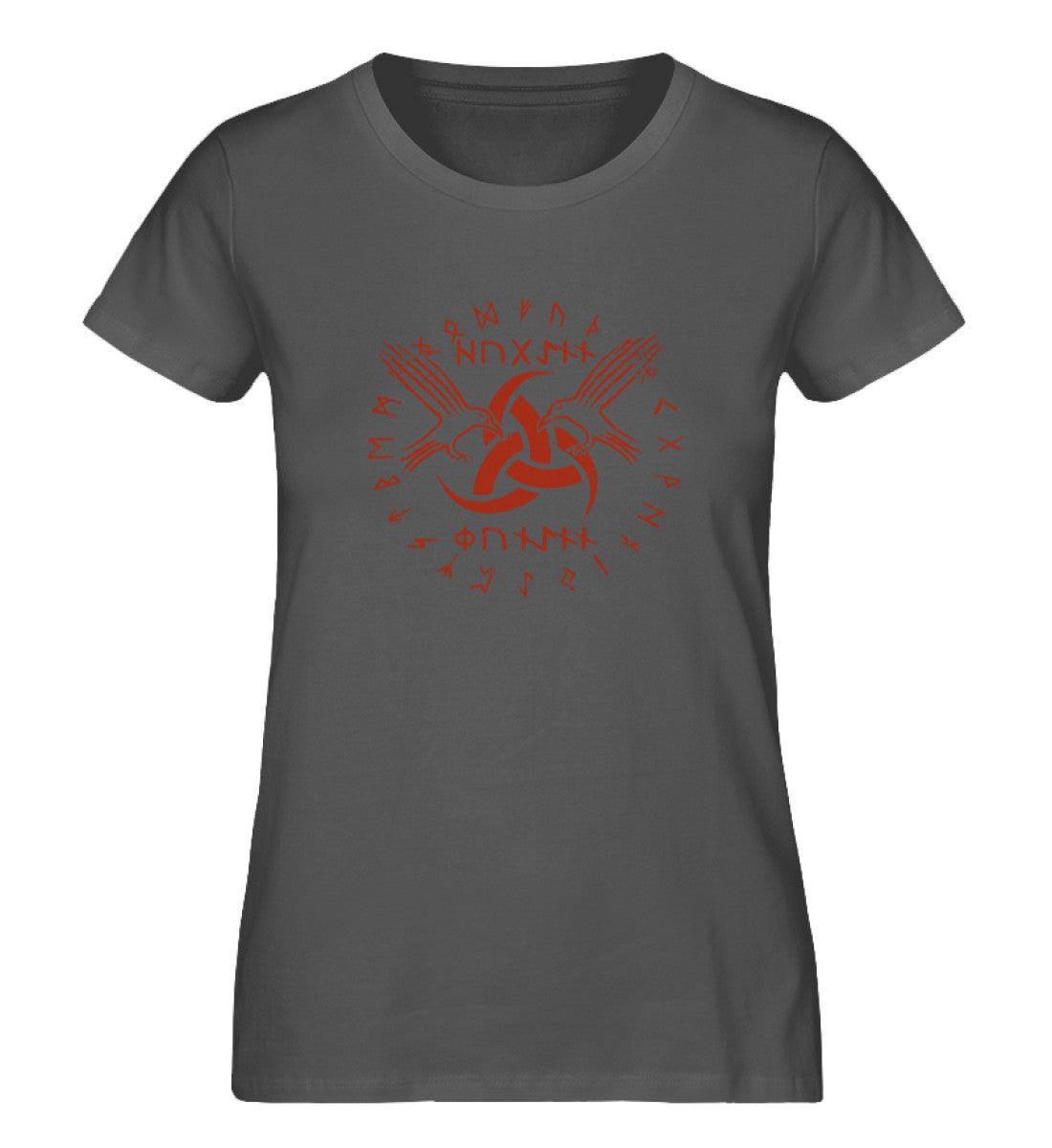 Schildmaiden Expresser Shirt "Odins Boten" - Huginn und Muninn mit Gjallarhorn - Nordic Viking Wear