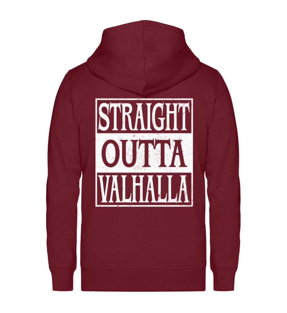 "Straight Outta Valhalla" Wikinger / Schildmaiden Zip-Hoodie - Nordic Viking Wear