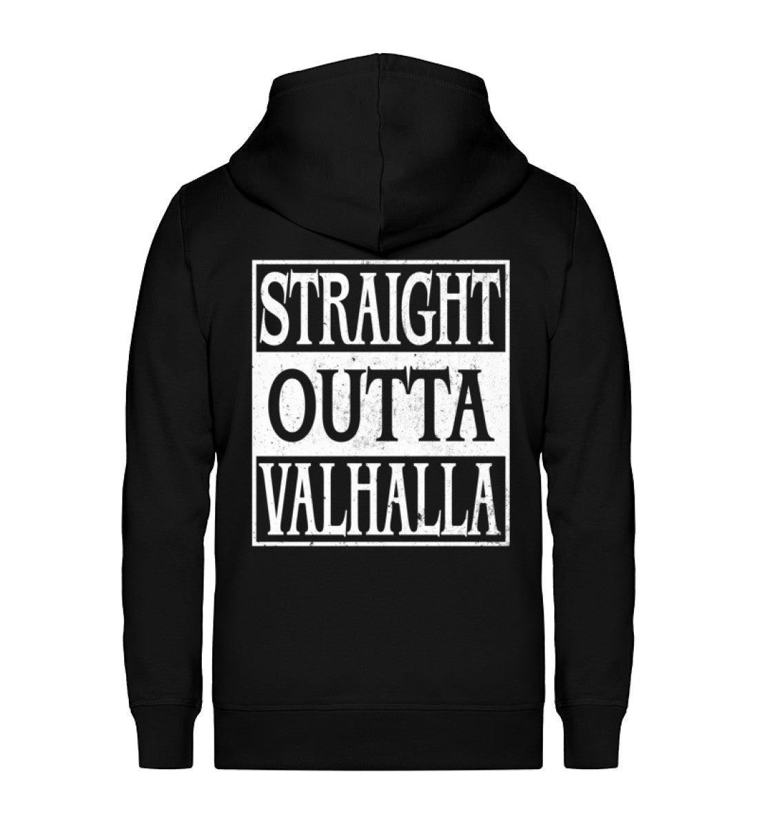"Straight Outta Valhalla" Wikinger / Schildmaiden Zip-Hoodie - Nordic Viking Wear