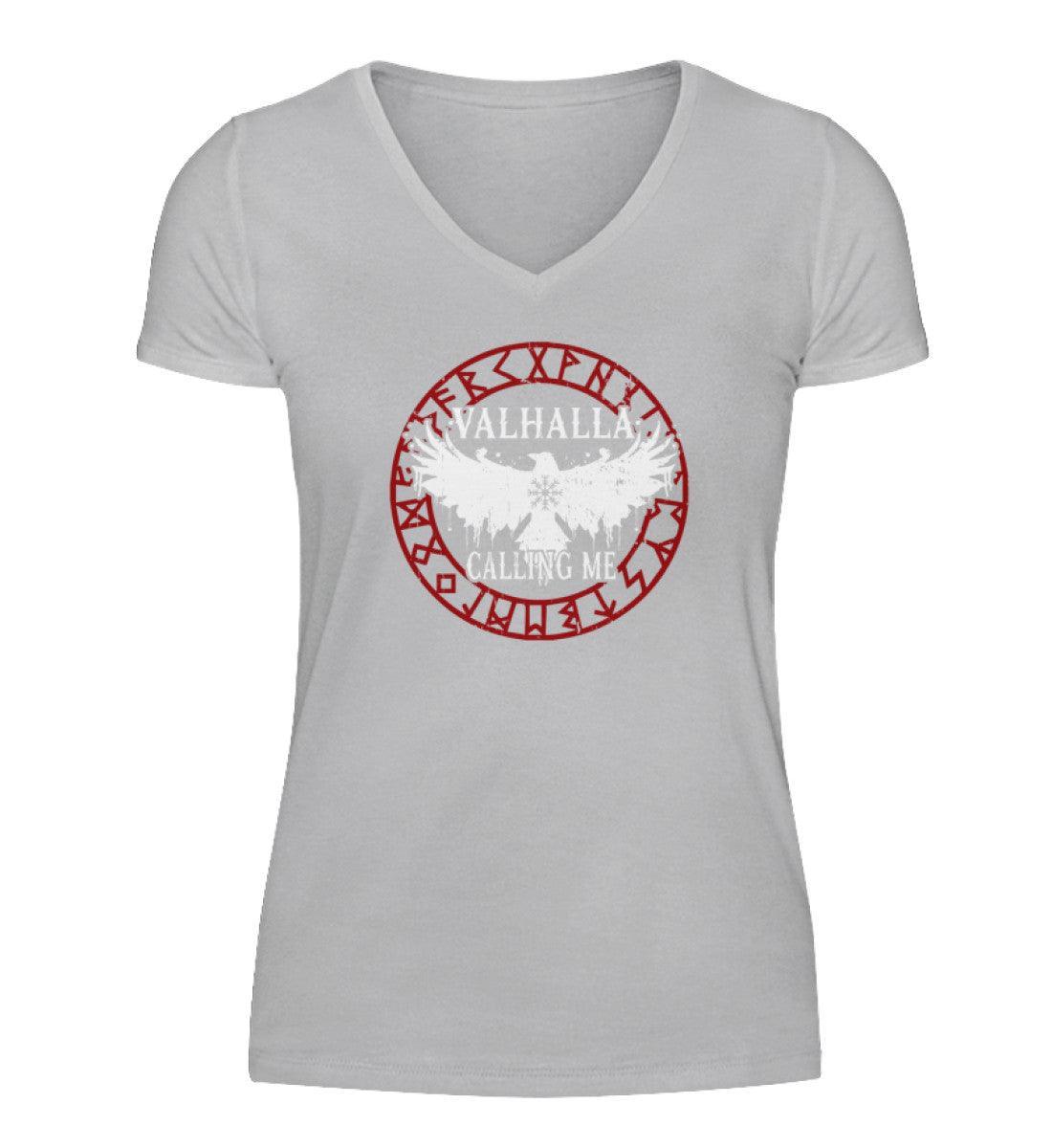 Wikinger-V-Neck "Valhalla Calling Me" – Ruf der Ahnen - Nordic Viking Wear