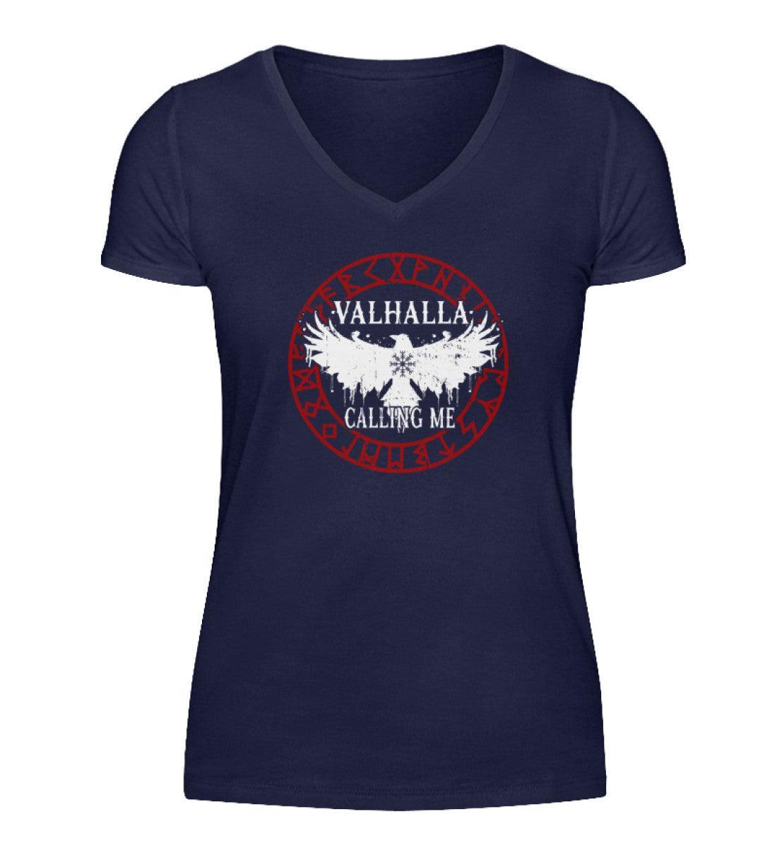 Wikinger-V-Neck "Valhalla Calling Me" – Ruf der Ahnen - Nordic Viking Wear