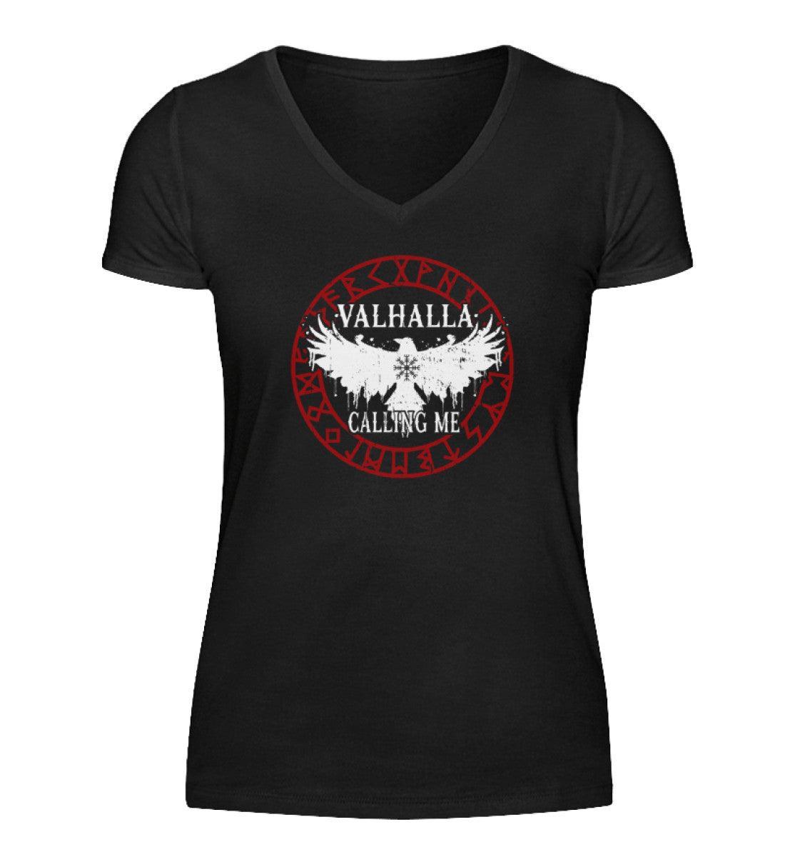 Wikinger-V-Neck "Valhalla Calling Me" – Ruf der Ahnen - Nordic Viking Wear