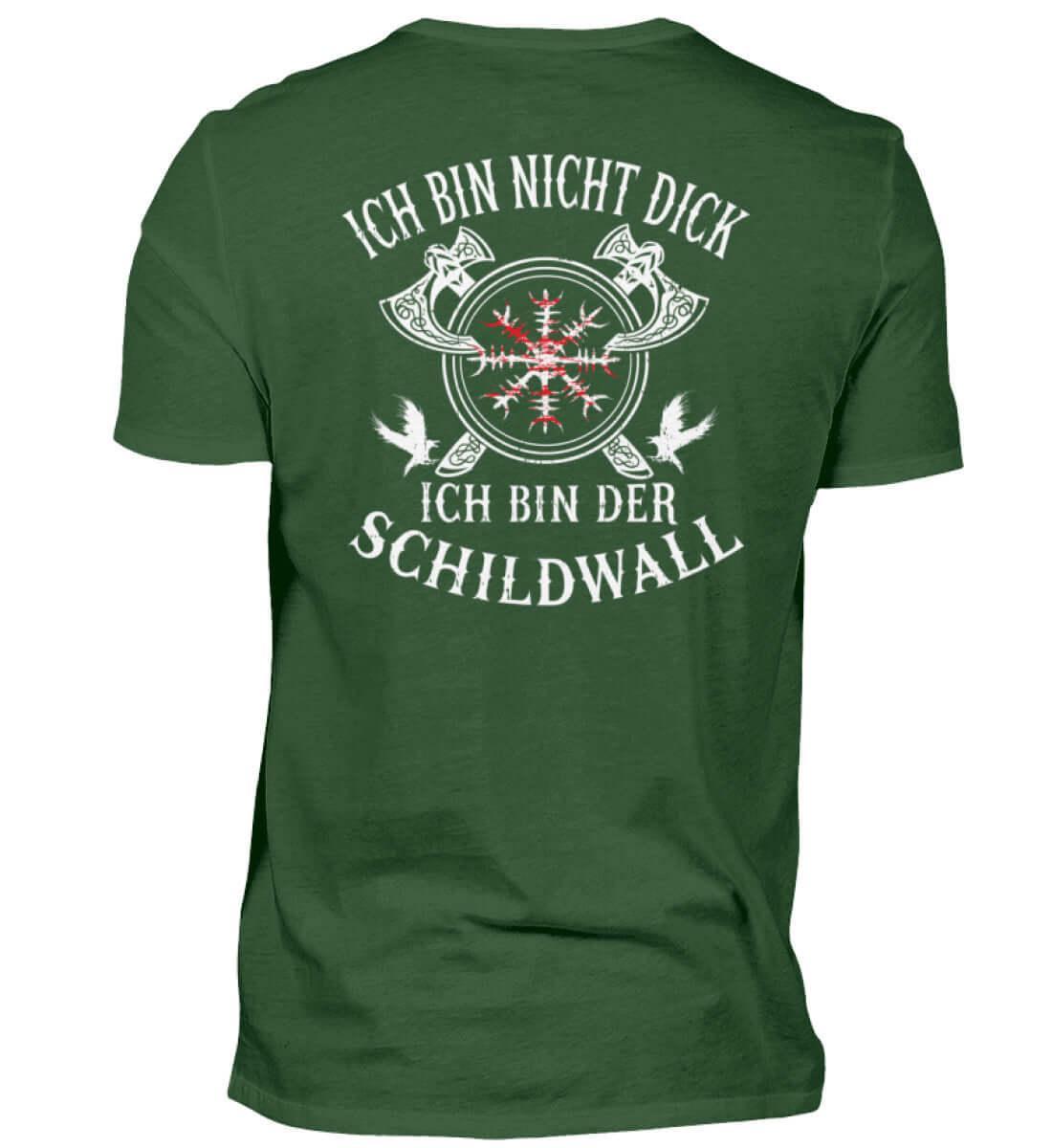 Wikinger Premiumshirt 'Ich bin der Schildwall' – Stolz und Schutz mit dem Helm of Awe - Nordic Viking Wear