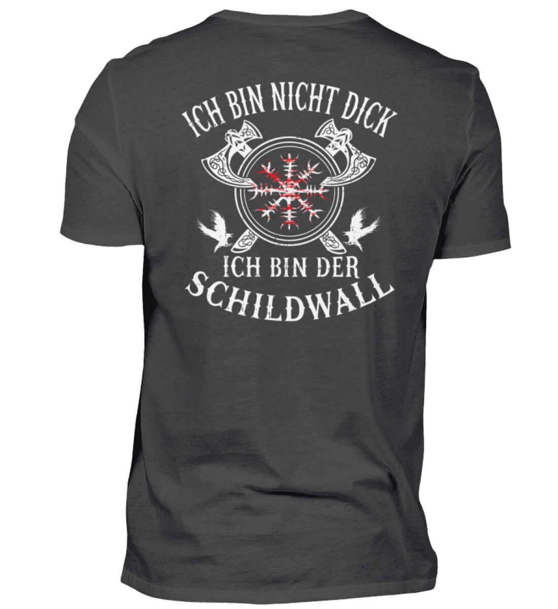 Wikinger Premiumshirt 'Ich bin der Schildwall' – Stolz und Schutz mit dem Helm of Awe - Nordic Viking Wear
