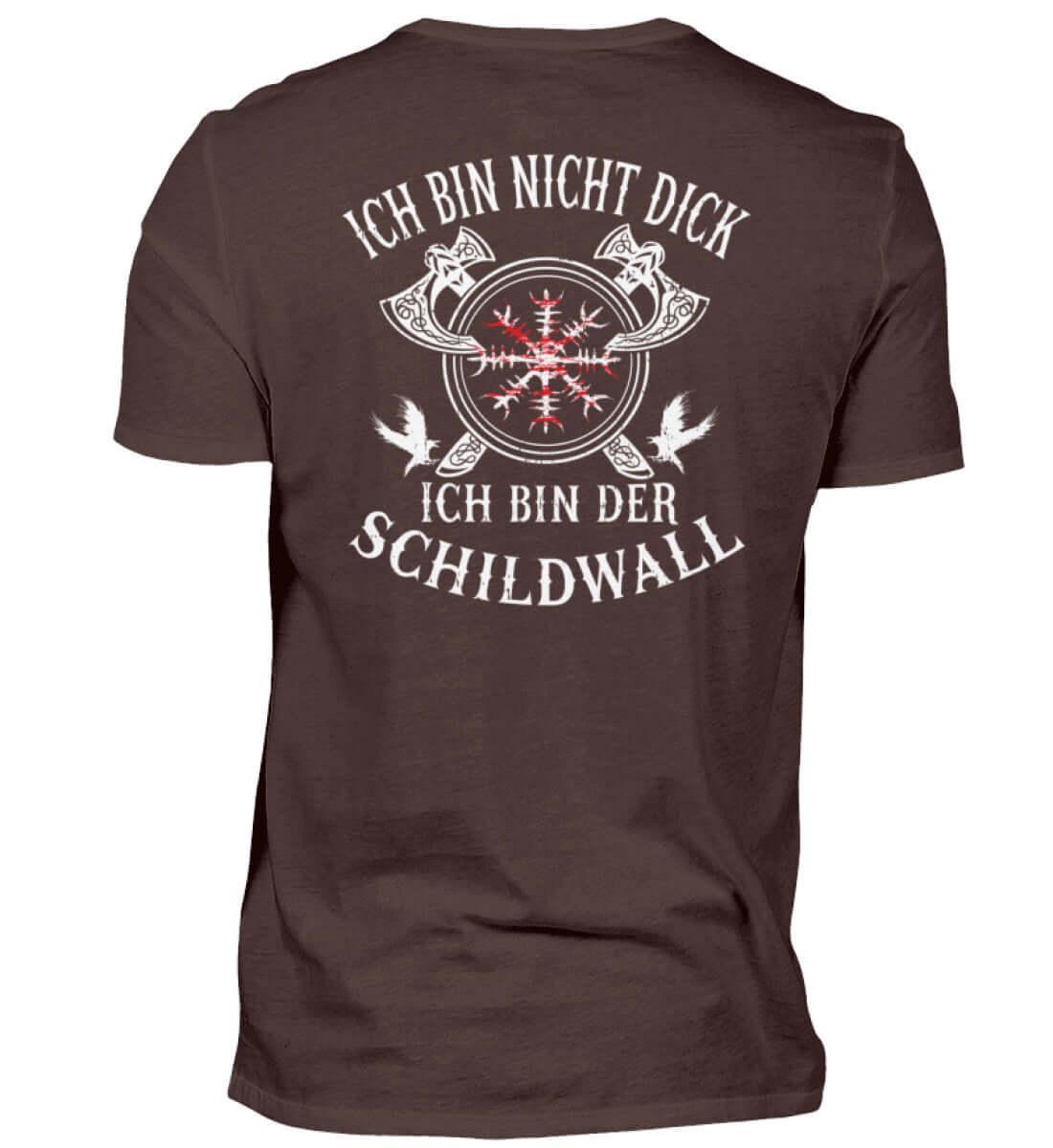 Wikinger Premiumshirt 'Ich bin der Schildwall' – Stolz und Schutz mit dem Helm of Awe - Nordic Viking Wear