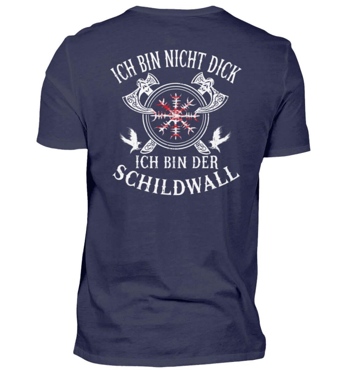 Wikinger Premiumshirt 'Ich bin der Schildwall' – Stolz und Schutz mit dem Helm of Awe - Nordic Viking Wear