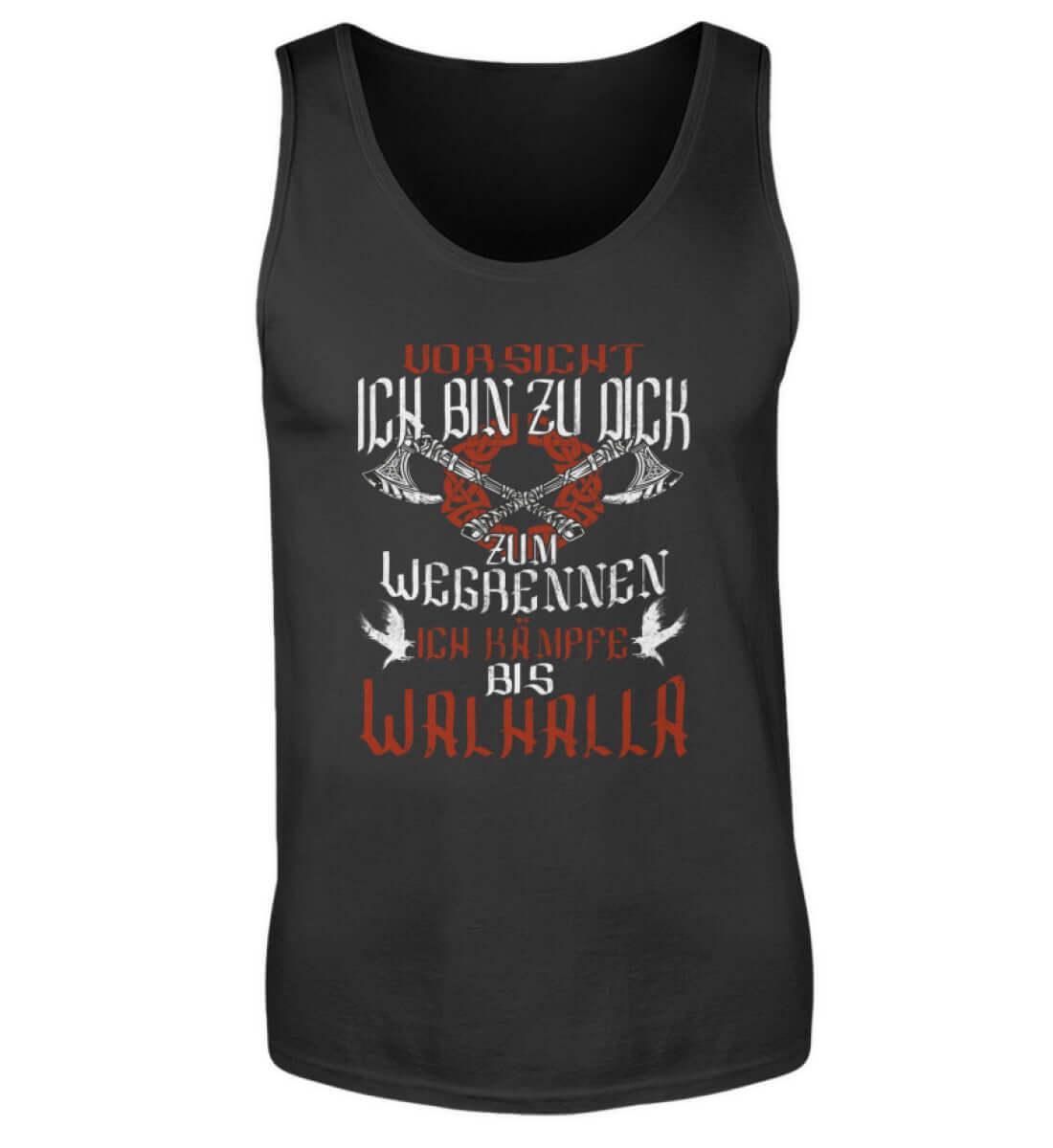 "Lustiges Wikinger-Tanktop – 'Ich bin zu dick zum Wegrennen - Nordic Viking Wear