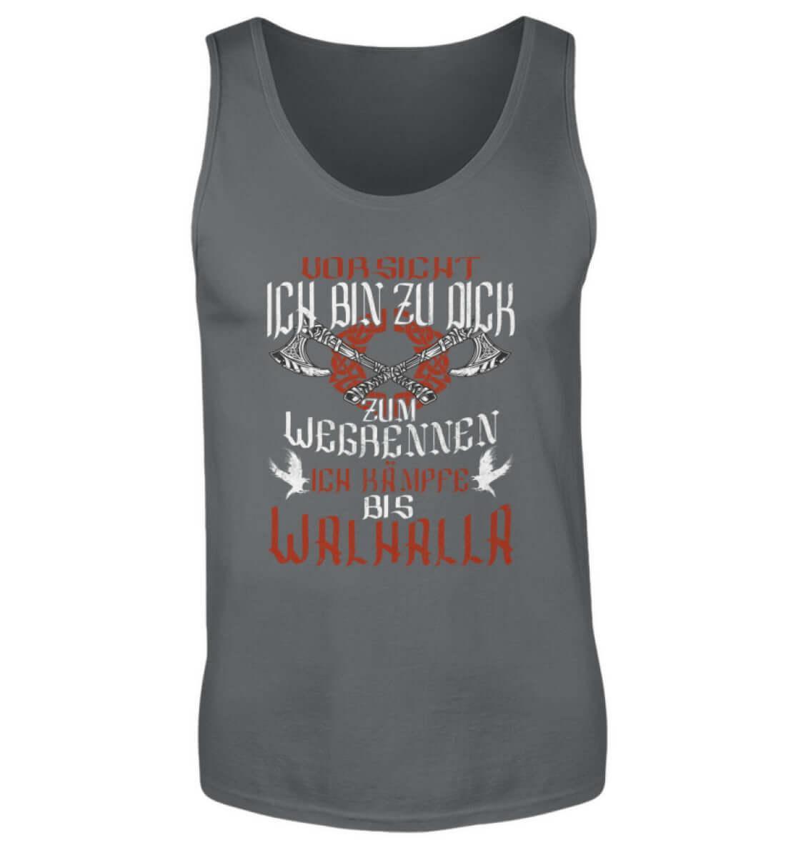 "Lustiges Wikinger-Tanktop – 'Ich bin zu dick zum Wegrennen - Nordic Viking Wear