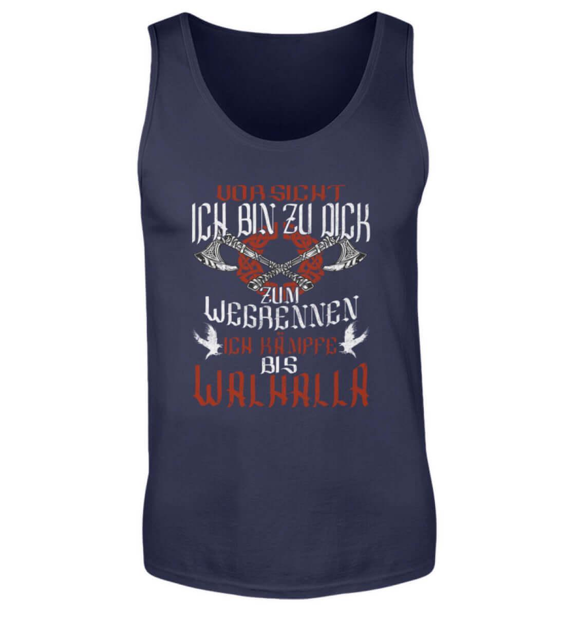 "Lustiges Wikinger-Tanktop – 'Ich bin zu dick zum Wegrennen - Nordic Viking Wear