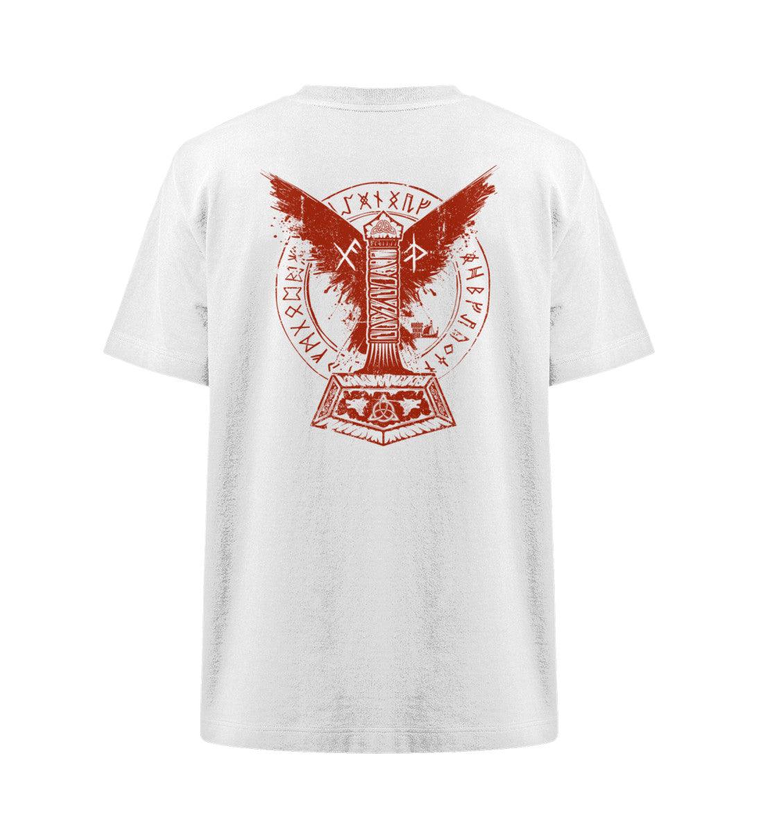 Wikinger Oversized Shirt – Thors Hammer mit Blutadler und Binde-Runen - Nordic Viking Wear
