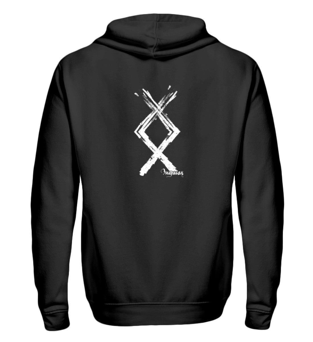 ⚡ Ingwaz Rune – Kraft & Wachstum – Wikinger-Zipp-Hoodie ⚡ - Nordic Viking Wear