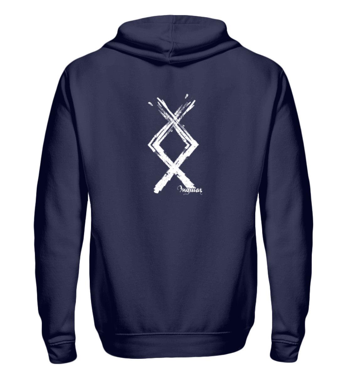 ⚡ Ingwaz Rune – Kraft & Wachstum – Wikinger-Zipp-Hoodie ⚡ - Nordic Viking Wear