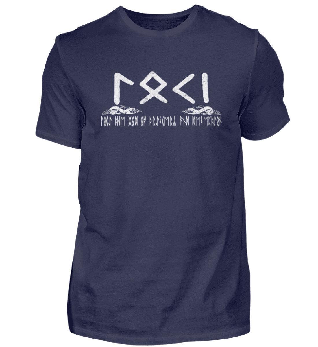 Loki Runenschrift T-Shirt – Nordischer Gott der List und Täuschung - Nordic Viking Wear