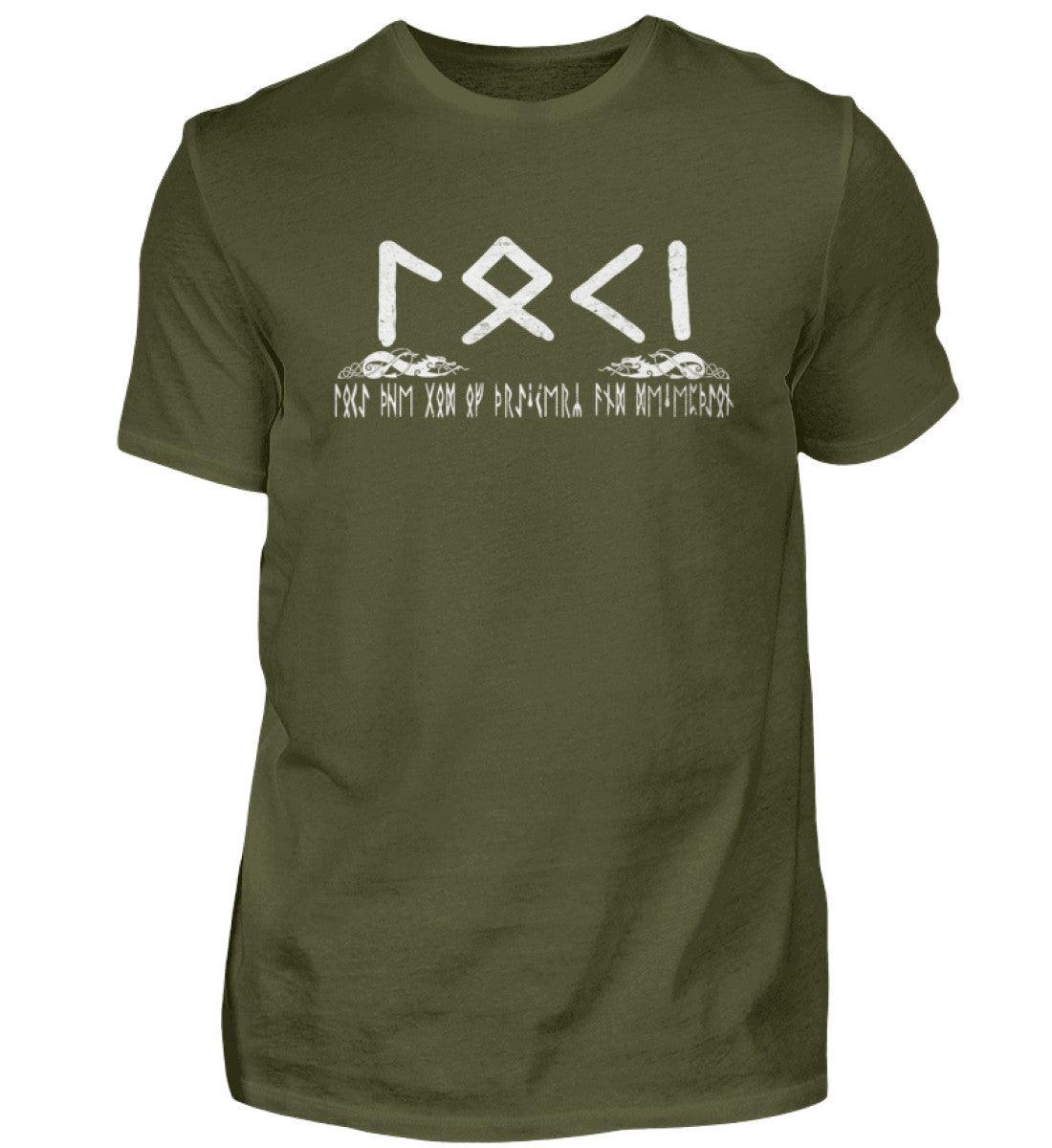 Loki Runenschrift T-Shirt – Nordischer Gott der List und Täuschung - Nordic Viking Wear