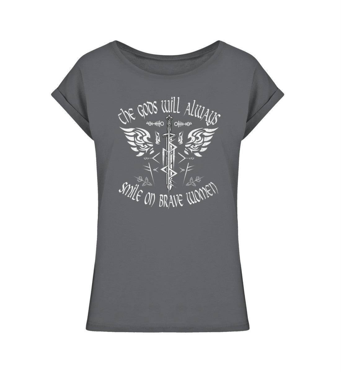 Schildmaiden Extendet Shirt – „The Gods Will Always Smile on Brave Women“ - Nordic Viking Wear
