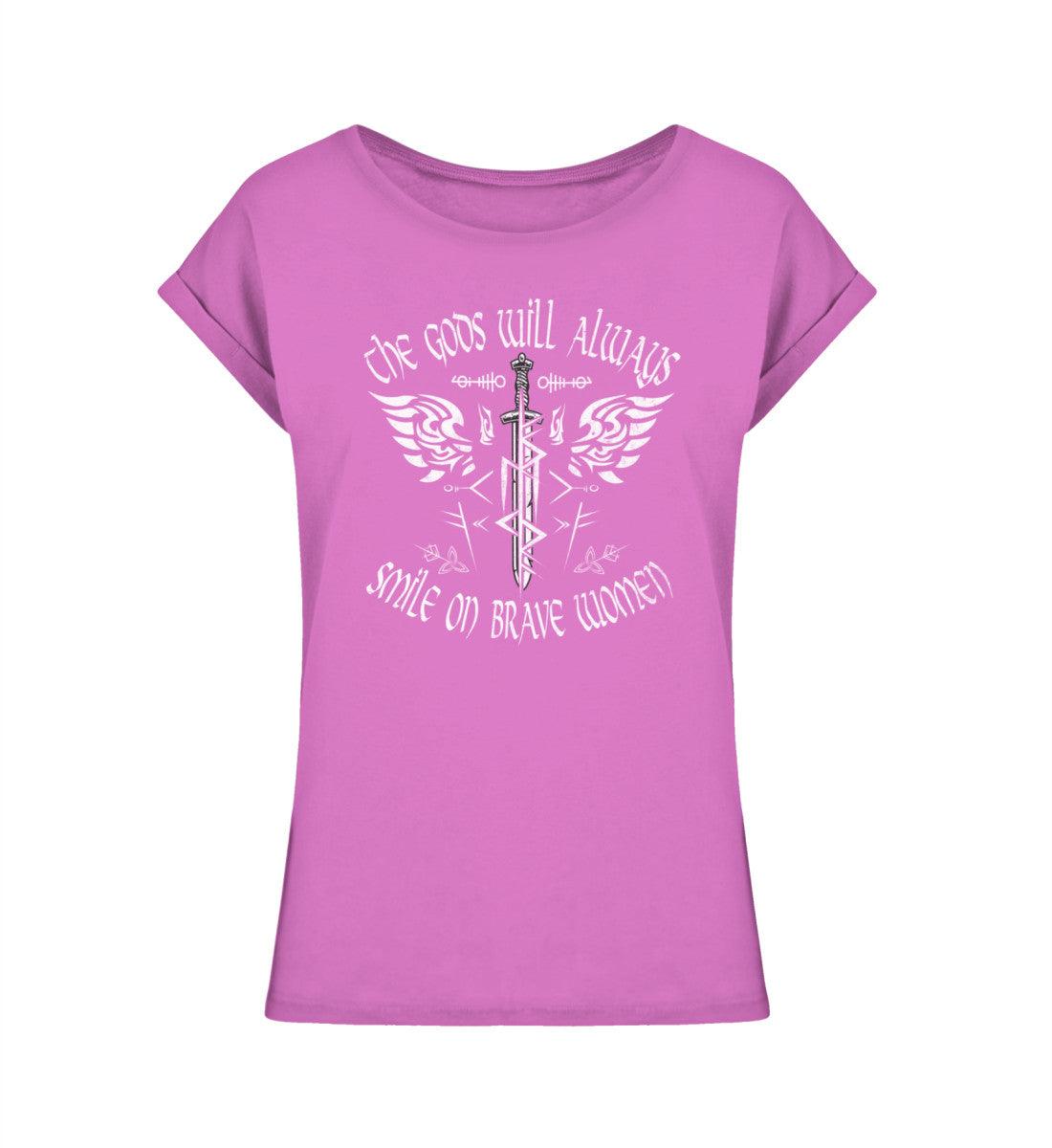 Schildmaiden Extendet Shirt – „The Gods Will Always Smile on Brave Women“ - Nordic Viking Wear
