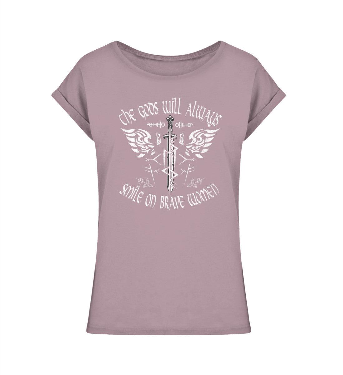 Schildmaiden Extendet Shirt – „The Gods Will Always Smile on Brave Women“ - Nordic Viking Wear