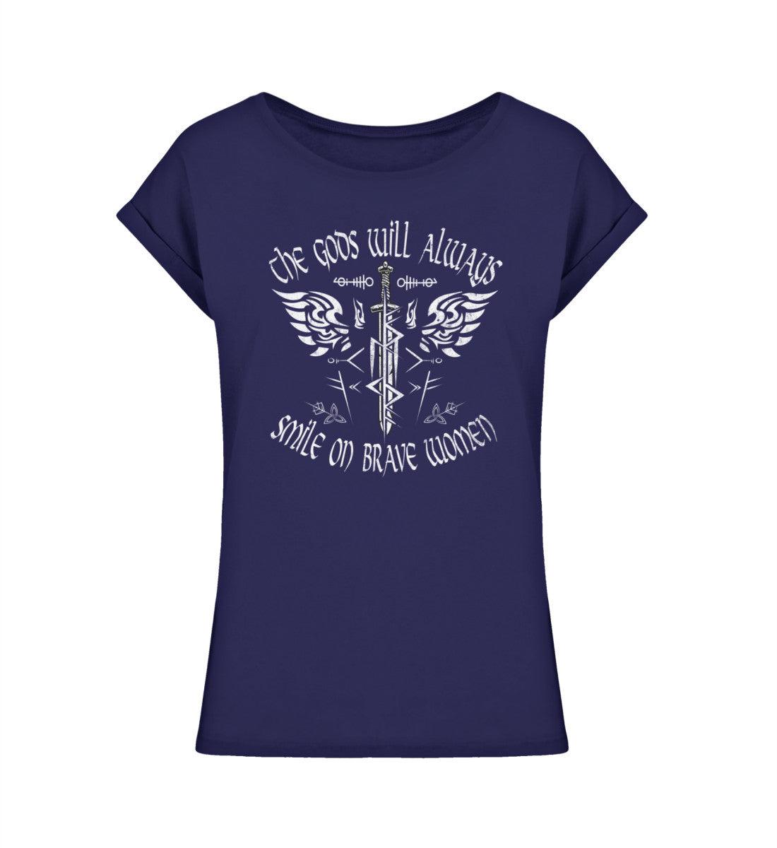 Schildmaiden Extendet Shirt – „The Gods Will Always Smile on Brave Women“ - Nordic Viking Wear