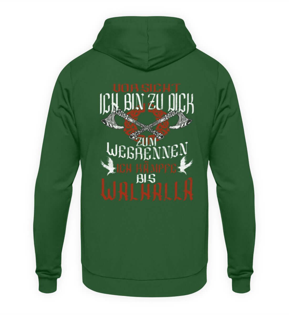 "Lustiges Wikinger-Hoodie – 'Ich bin zu dick zum Wegrennen - Nordic Viking Wear