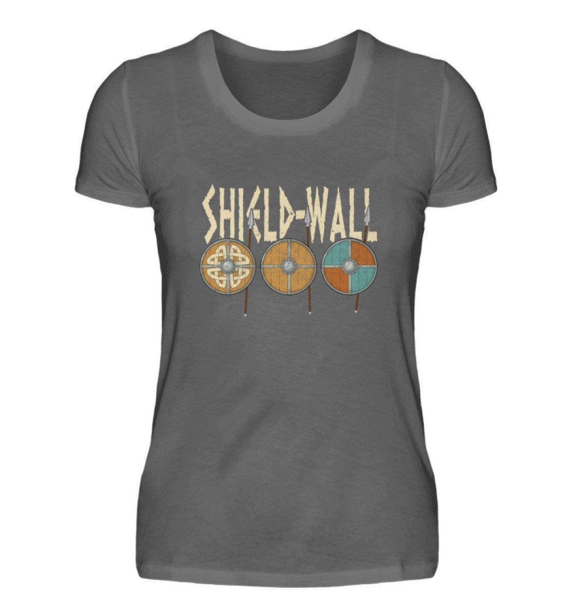 Schildmaiden Premiumshirt Schildwall - Krieger Verteidigungslinie - Nordische Schlacht Bekleidung - Nordic Viking Wear