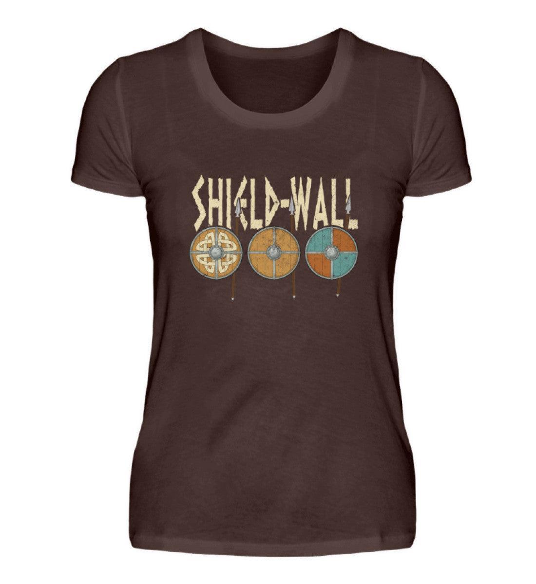 Schildmaiden Premiumshirt Schildwall - Krieger Verteidigungslinie - Nordische Schlacht Bekleidung - Nordic Viking Wear