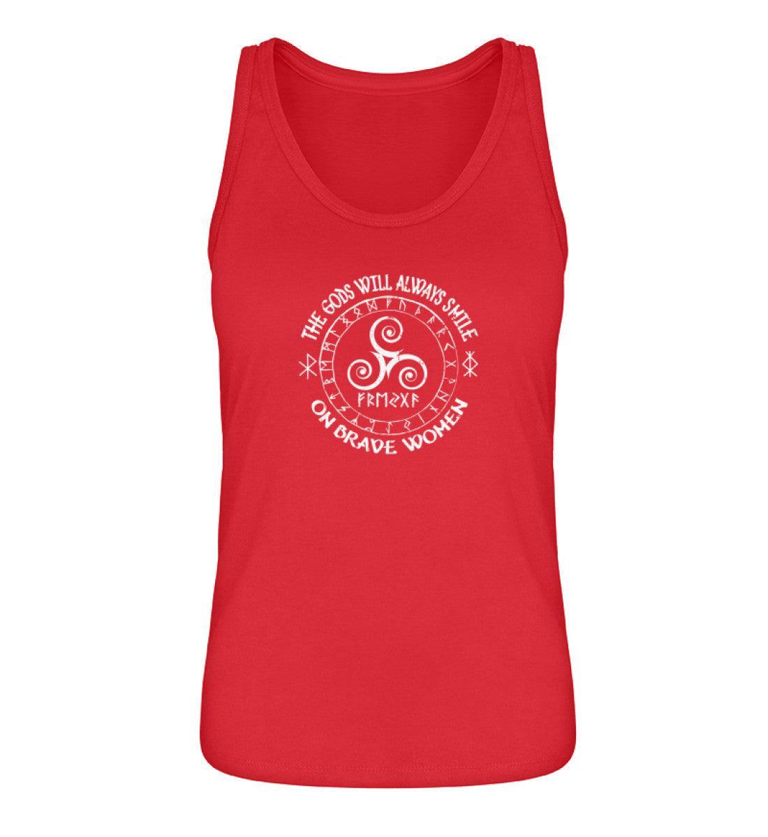 Segen der Götter: Inspirierendes Schildmaiden Tanktop 'The Gods Will Always Smile on Brave Women - Nordic Viking Wear