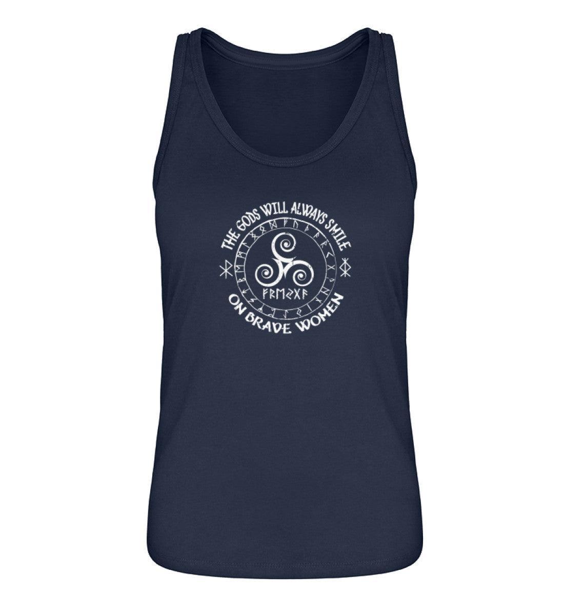 Segen der Götter: Inspirierendes Schildmaiden Tanktop 'The Gods Will Always Smile on Brave Women - Nordic Viking Wear