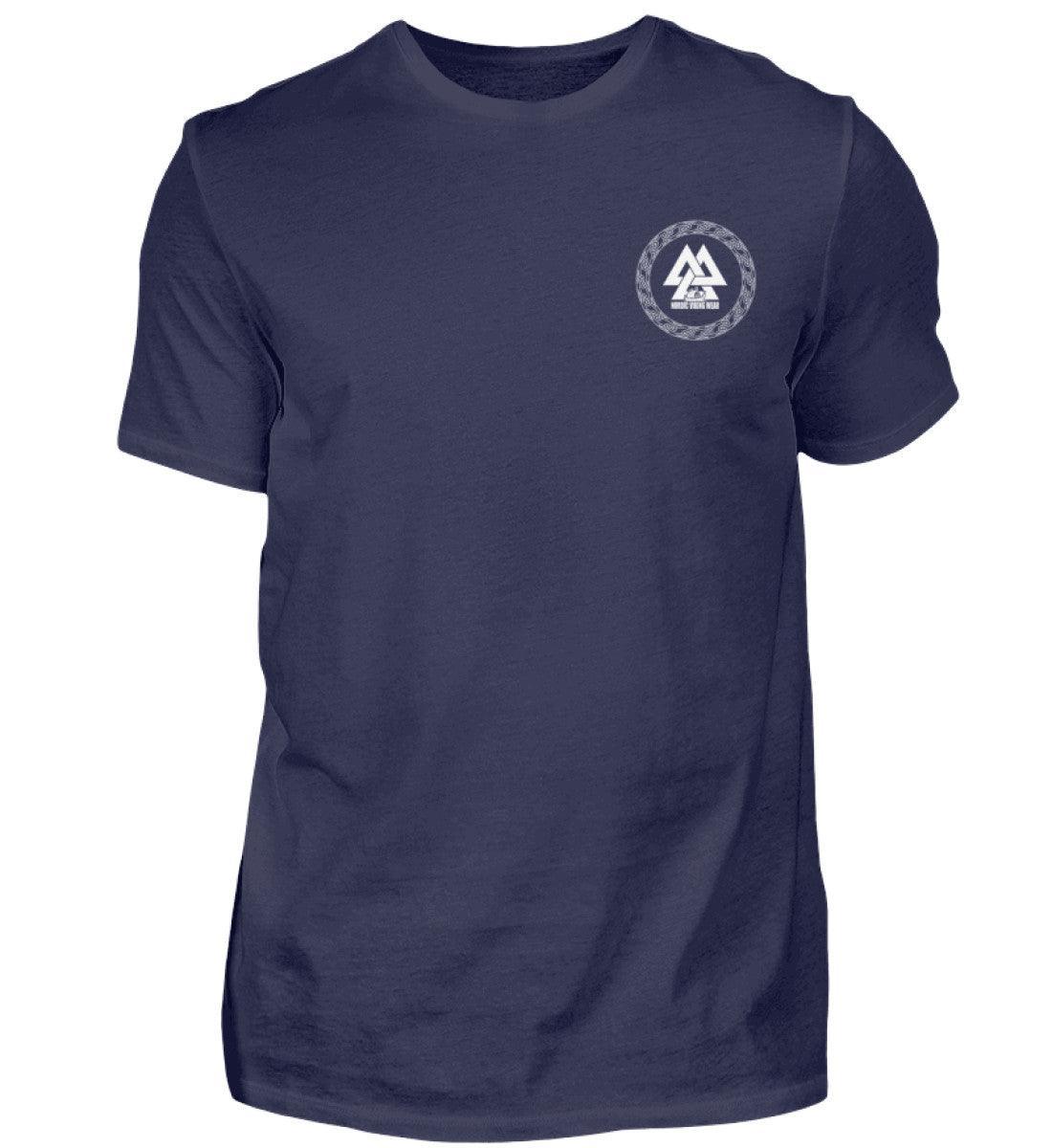 Wikinger Front und Backprint -Plünderer T-Shirt – "Mir reicht's, ich gehe plündern" – Drachenschiff-Design - Nordic Viking Wear