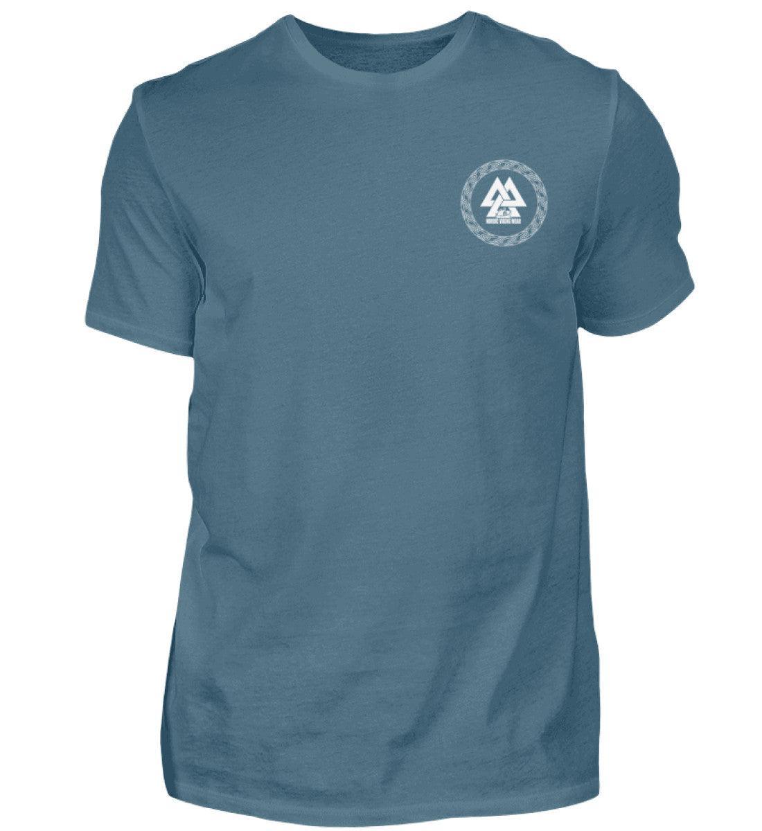 Wikinger Front und Backprint -Plünderer T-Shirt – "Mir reicht's, ich gehe plündern" – Drachenschiff-Design - Nordic Viking Wear