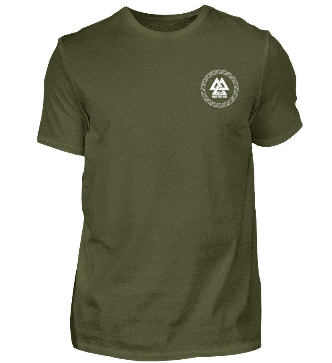 Wikinger Front und Backprint -Plünderer T-Shirt – "Mir reicht's, ich gehe plündern" – Drachenschiff-Design - Nordic Viking Wear