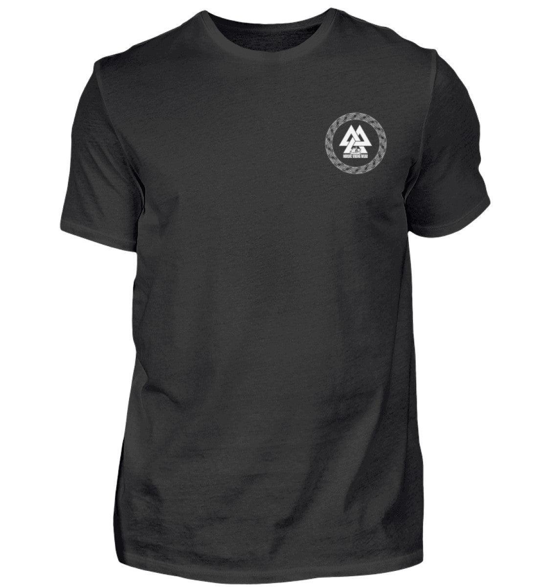 Wikinger Front und Backprint -Plünderer T-Shirt – "Mir reicht's, ich gehe plündern" – Drachenschiff-Design - Nordic Viking Wear