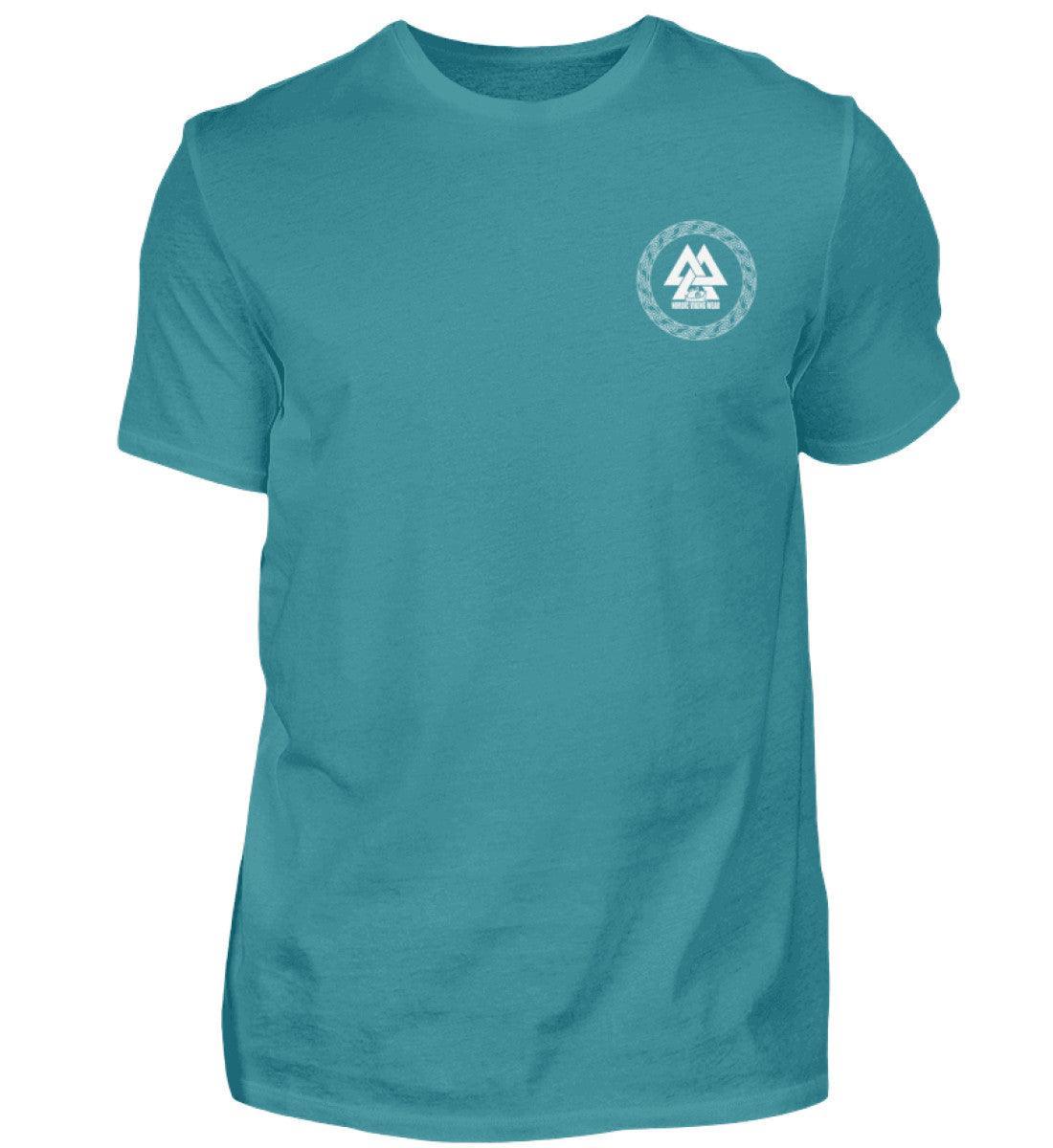 Wikinger Front und Backprint -Plünderer T-Shirt – "Mir reicht's, ich gehe plündern" – Drachenschiff-Design - Nordic Viking Wear