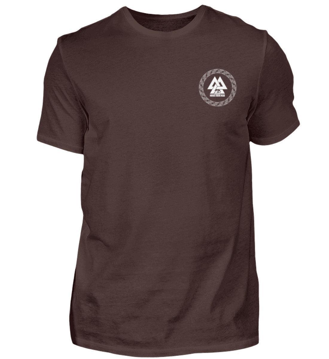 Wikinger Front und Backprint -Plünderer T-Shirt – "Mir reicht's, ich gehe plündern" – Drachenschiff-Design - Nordic Viking Wear